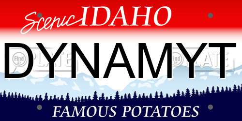 DYNAMYT Idaho License Plate