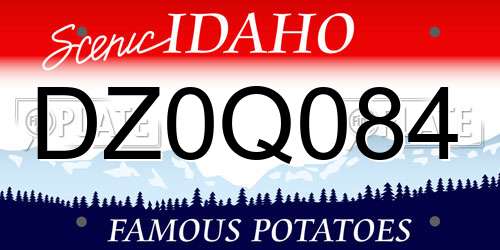 DZ0Q084 Idaho License Plate