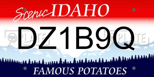 DZ1B9Q Idaho License Plate