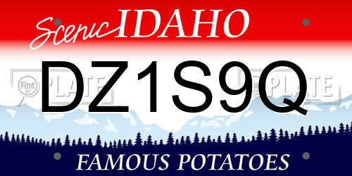 DZ1S9Q Idaho License Plate