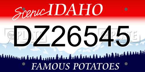 DZ26545 Idaho License Plate