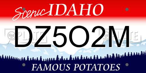 DZ5O2M Idaho License Plate