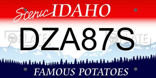 DZA87S Idaho License Plate