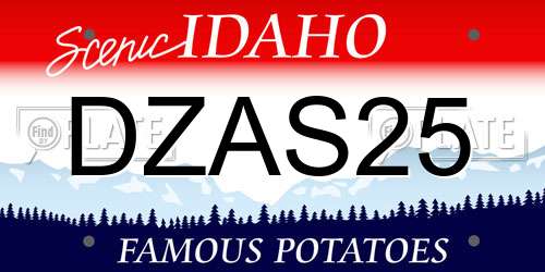 DZAS25 Idaho License Plate