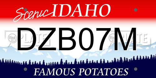 DZB07M Idaho License Plate