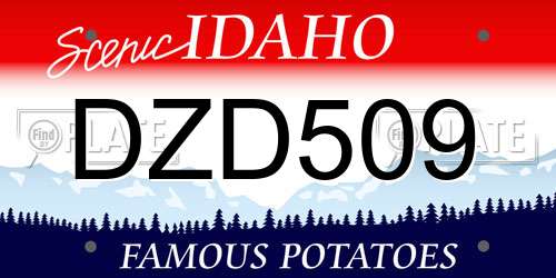 DZD509 Idaho License Plate
