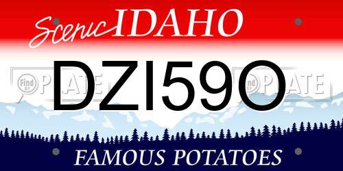 DZI59O Idaho License Plate