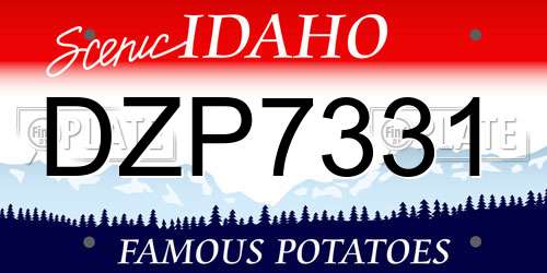DZP7331 Idaho License Plate