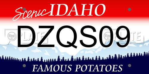 DZQS09 Idaho License Plate