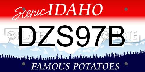 DZS97B Idaho License Plate