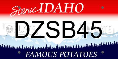DZSB45 Idaho License Plate