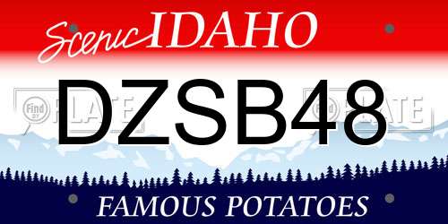 DZSB48 Idaho License Plate