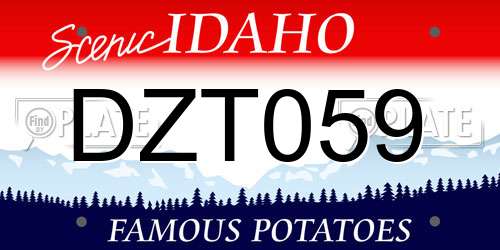 DZT059 Idaho License Plate