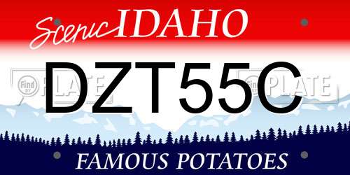 DZT55C Idaho License Plate