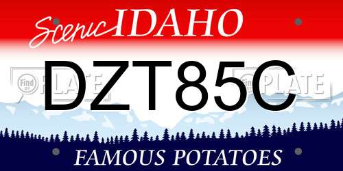 DZT85C Idaho License Plate