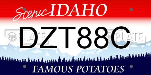 DZT88C Idaho License Plate