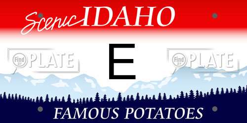 E Idaho License Plate
