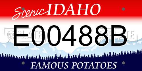 E00488B Idaho License Plate