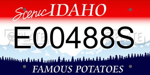 E00488S Idaho License Plate