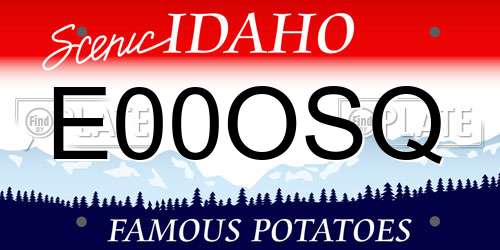 E00OSQ Idaho License Plate