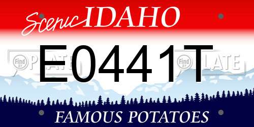 E0441T Idaho License Plate