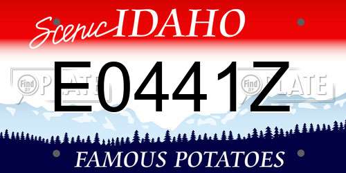 E0441Z Idaho License Plate