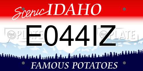 E044IZ Idaho License Plate