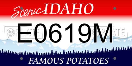 E0619M Idaho License Plate