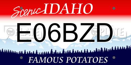 E06BZD Idaho License Plate