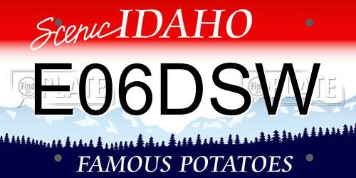 E06DSW Idaho License Plate