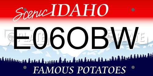 E06OBW Idaho License Plate