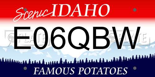 E06QBW Idaho License Plate