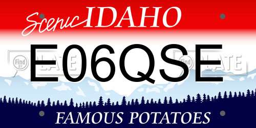 E06QSE Idaho License Plate