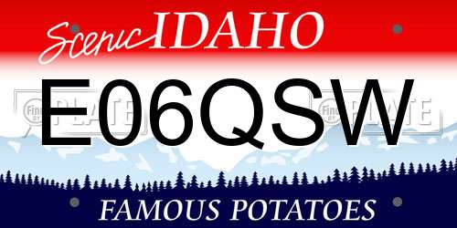E06QSW Idaho License Plate