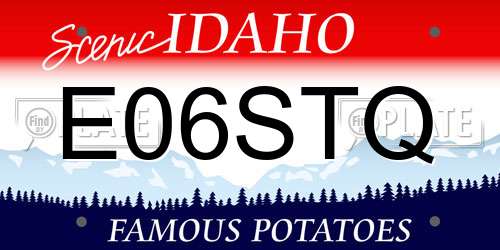 E06STQ Idaho License Plate