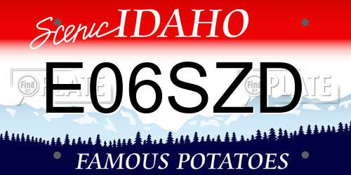 E06SZD Idaho License Plate