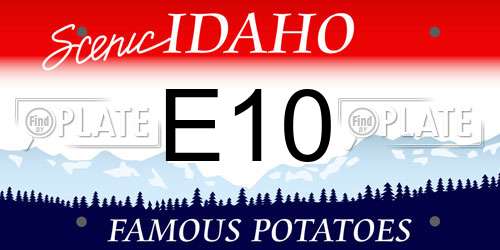 E10 Idaho License Plate