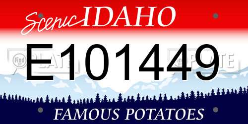 E101449 Idaho License Plate