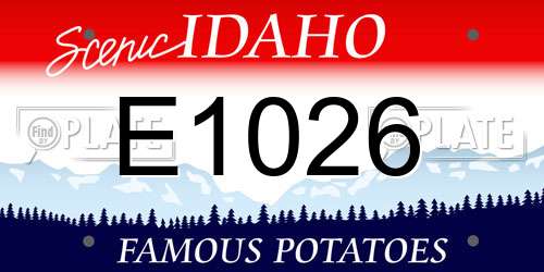 E1026 Idaho License Plate