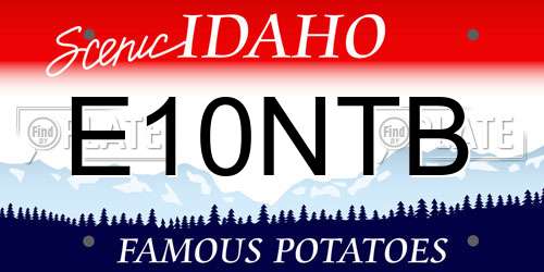 E10NTB Idaho License Plate
