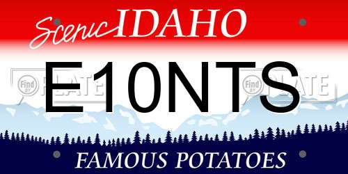 E10NTS Idaho License Plate