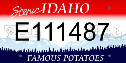 E111487 Idaho License Plate