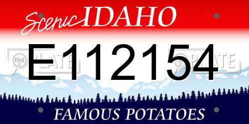 E112154 Idaho License Plate