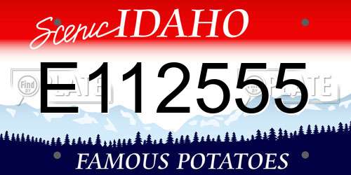 E112555 Idaho License Plate
