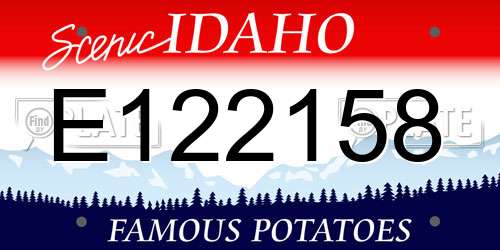 E122158 Idaho License Plate