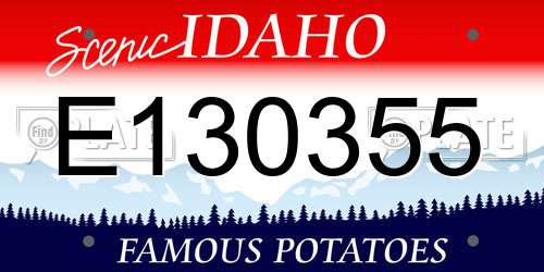E130355 Idaho License Plate