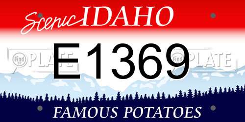 E1369 Idaho License Plate