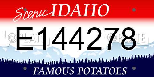 E144278 Idaho License Plate