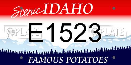 E1523 Idaho License Plate