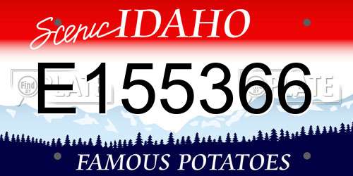 E155366 Idaho License Plate
